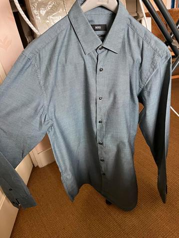 Hugo Boss heren overhemd maat L blauw-grijs beschikbaar voor biedingen