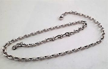 Mooie zilveren ketting met wat grotere schakels 45 cm x 5 mm beschikbaar voor biedingen