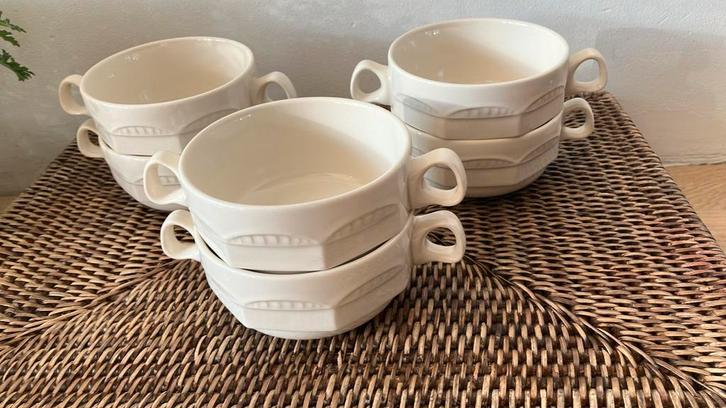 Soepkommen Aardewerk STEELITE - 6 stuks, Huis en Inrichting, Keuken | Servies, Zo goed als nieuw, Kom(men), Effen, Aardewerk, Ophalen