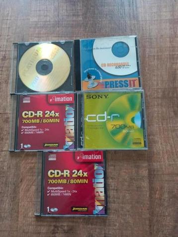 5x herschrijfbare cd's beschikbaar voor biedingen