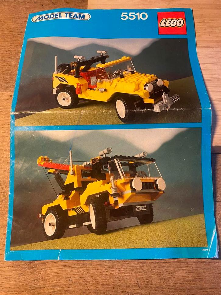 Vintage lego jeep technic model team 5510 truck crane 4x4, Kinderen en Baby's, Speelgoed | Duplo en Lego, Gebruikt, Lego, Complete set