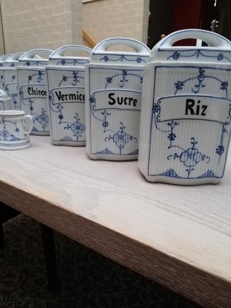 Voorraadpotten Saks blauw, Antiek en Kunst, Antiek | Keramiek en Aardewerk, Ophalen