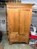 Grote houten kast, 195cm hoog - Ongelakt, Huis en Inrichting, Kasten | Overige, Ophalen, Gebruikt