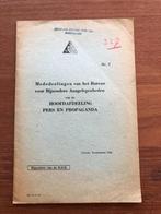 NSBZomermaand 1943.Mededeelingen van het Bureau voor, Verzamelen, Militaria | Tweede Wereldoorlog, Ophalen of Verzenden, Landmacht