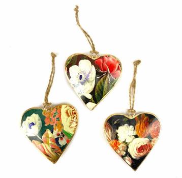 set van 3 metalen hartjes Mr. Garson leuk cadeau bruiloft beschikbaar voor biedingen