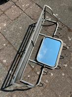 Vintage kapstok met spiegel, Gebruikt, Minder dan 100 cm, Metaal, Ophalen