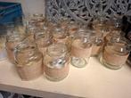 Glazen Potjes met Jute Decoratie bruiloft (50 stuks), Overige materialen, Ophalen of Verzenden, Zo goed als nieuw, Bruin