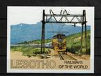 lesotho 1984 pf blok treinen spoorwegen railroad trains, Postzegels en Munten, Postzegels | Thematische zegels, Treinen, Ophalen of Verzenden