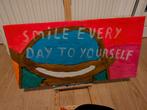 canvasdoek schilderij met acrylverf geschilderd, Ophalen