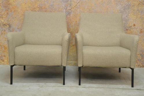 ZGANieuw 2 fraaie Linteloo Giulietta design fauteuils!, Huis en Inrichting, Fauteuils, Zo goed als nieuw, Metaal, Stof, 75 tot 100 cm