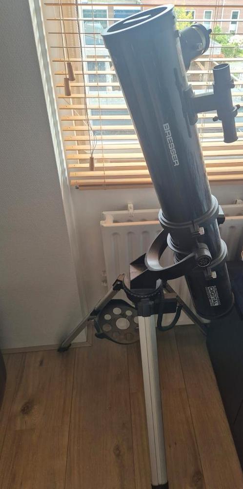 Bresser DS/B-114 EC Spiegeltelescoop met Statief, Audio, Tv en Foto, Optische apparatuur | Telescopen, Gebruikt, Spiegeltelescoop (reflector)