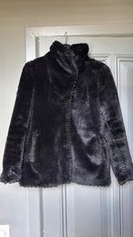 Jas imitatie bont fake fur zwart 38, Ophalen of Verzenden, Zo goed als nieuw, Maat 38/40 (M), Zwart