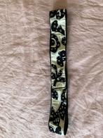 Stoffen riem zwart-wit, 98 cm, klittenband sluiting, Kleding | Dames, Riemen en Ceinturen, 5 cm of meer, Zwart, 90 tot 100 cm