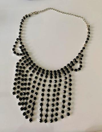 Zwarte Strass Ketting vintage gothic (choker) beschikbaar voor biedingen