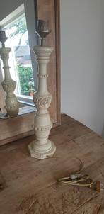 Lampenvoet, houtsnijwerk, aura peeperkorn,  h 56 cm, Ophalen of Verzenden, Zo goed als nieuw, Hout, 50 tot 75 cm