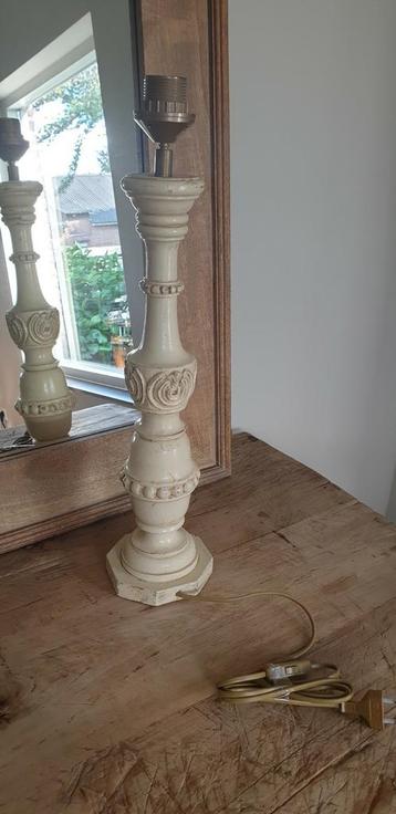 Lampenvoet, houtsnijwerk, aura peeperkorn,  h 56 cm beschikbaar voor biedingen