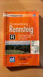 Rennsteig Fernwanderweg Hikeline 1::35.000 Thüringen, Overige merken, Ophalen of Verzenden, Zo goed als nieuw, Fiets- of Wandelgids