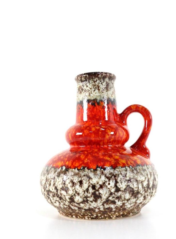 West Germany Jopeko vaas 402-21 vintage rood, Antiek en Kunst, Antiek | Vazen, Ophalen of Verzenden