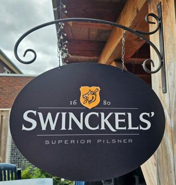 Dubbelzijdig SWINCKELS uithangbord
(incl. beugel) beschikbaar voor biedingen