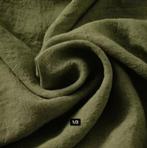 100% linnen kussenslopen 50x70 (set van 2) Khaki, Eenpersoons, Hoeslaken of Sloop, Nieuw, Ophalen of Verzenden