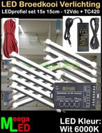 LED profiel TC420 SET 15x 15cm WIT Broedkooi Kweekkooi, Dieren en Toebehoren, Ophalen of Verzenden, Nieuw, Aluminium, Broedkooi of Kweekkooi