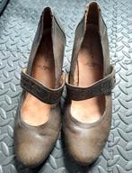 Janet D sleehak pumps, leer, olijfgroen mt 42 (valt als 41), Ophalen of Verzenden, Zo goed als nieuw, Janet D, Groen