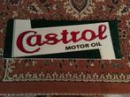 Retro Castrol Gietijzeren Reclamebord - 49x18 cm, Reclamebord, Gebruikt, P, P