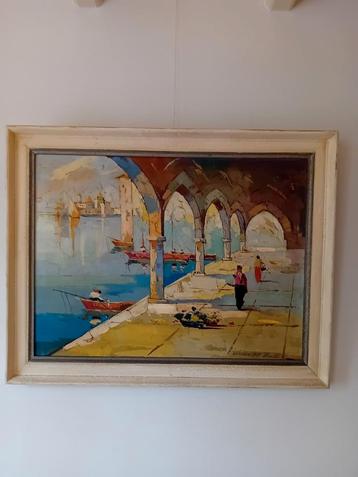 Novelli - Venetië 1939 - Paletmes Schilderij beschikbaar voor biedingen