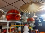 3 x Dijkstra globe design kunststof hanglamp space age retro, Huis en Inrichting, Lampen | Hanglampen, Minder dan 50 cm, Jaren 70 space age design vintage retro