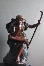 Brons Sculptuur Oedipus Meditating Henri Daniel Contenot, Antiek en Kunst, Ophalen of Verzenden, Brons