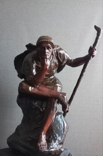 Brons Sculptuur Oedipus Meditating Henri Daniel Contenot beschikbaar voor biedingen