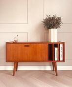 💙 Vintage dressoir lowboard kast teak Deens jaren ‘60, Gebruikt, Teakhout, 25 tot 50 cm, 50 tot 100 cm