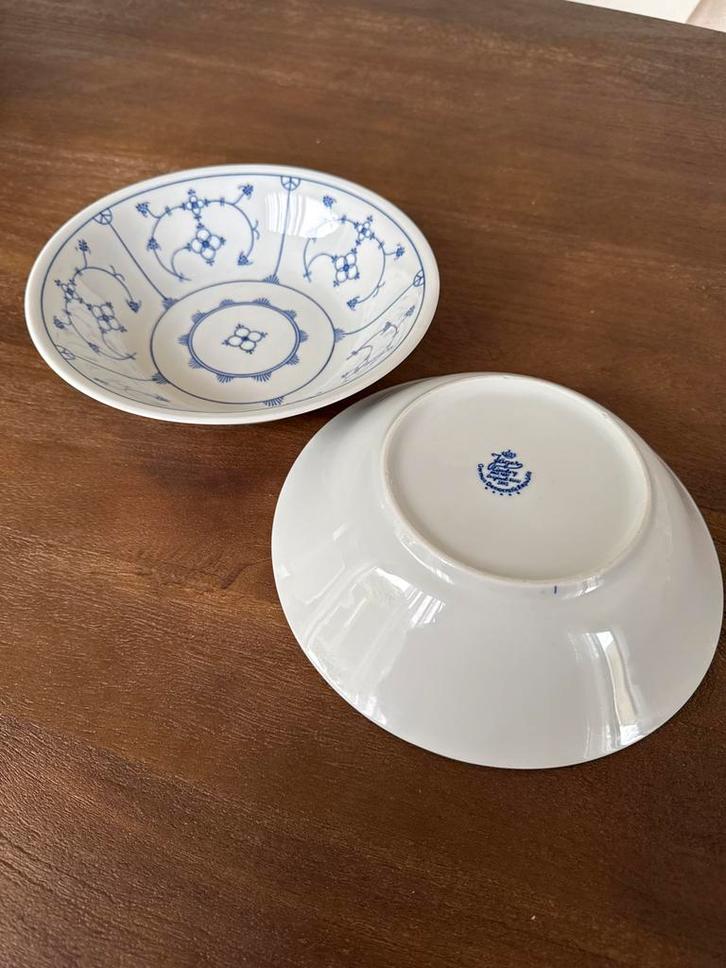Royal Copenhagen Blue Flower Diepe Borden - Set van 2 Antiek, Antiek en Kunst, Antiek | Servies los, Ophalen of Verzenden