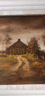 Schilderijtje C.Beek landschap/boerderij, Antiek en Kunst, Kunst | Schilderijen | Klassiek, Ophalen of Verzenden