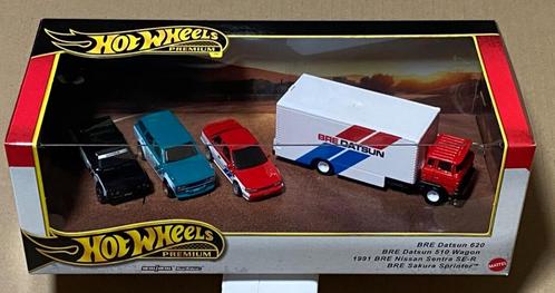 hOT WHEELS DIORAMA GARAGE premuim BRE DATSUN 510 wagon 620, Hobby en Vrije tijd, Modelauto's | Overige schalen, Nieuw, Auto, Ophalen of Verzenden