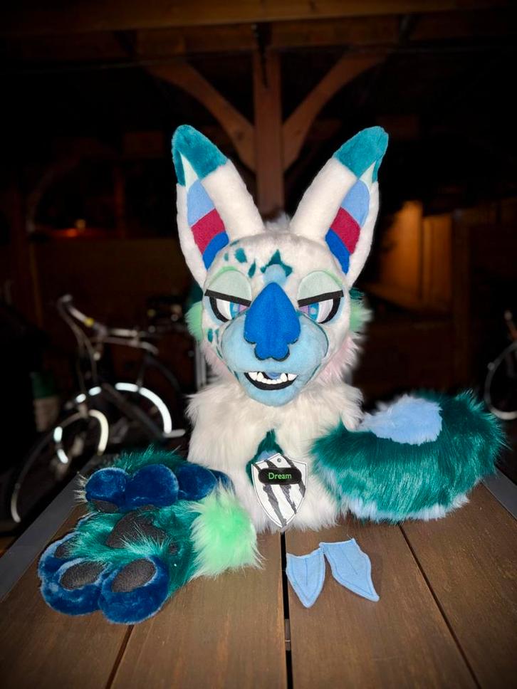 Vleermuis fursuit mini partial, Hobby en Vrije tijd, Kostuums, Theaterbenodigdheden en LARP, Nieuw, Ophalen of Verzenden