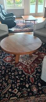 Ronde salon tafel massief hout 100 cm doorsnede, Ophalen, 50 tot 100 cm, Rond, 50 tot 100 cm