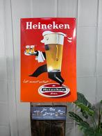 Emaillen bord Heineken Glas ober, Verzamelen, Ophalen of Verzenden, Gebruikt, Reclamebord