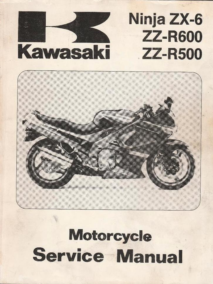 Kawasaki ZX 6 werkplaatsboek ZZ-R600 ZZ-R500 (5896z), Motoren, Handleidingen en Instructieboekjes, Kawasaki, Verzenden