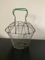 Vintage Draadmand/ sla uitslaander met Groene Handgreep, Ophalen of Verzenden