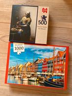 Twee Leuke Puzzels - Vermeer & Nyhavn, Hobby en Vrije tijd, Denksport en Puzzels, Ophalen of Verzenden, 500 t/m 1500 stukjes, Zo goed als nieuw