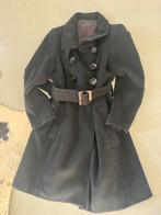 Zwarte wollen mantel - Maat L, Ophalen of Verzenden, Gedragen, Maat 42/44 (L), Zwart