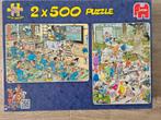 Jan van Haasteren 2 x 500 Puzzel, Ophalen, Meer dan 1500 stukjes, Zo goed als nieuw, Legpuzzel