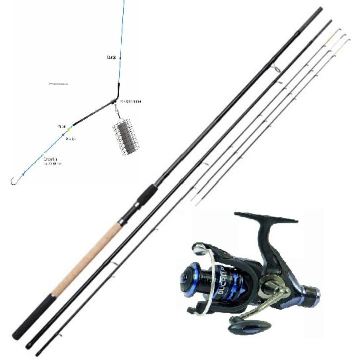 feederhengel compleet met molen, Watersport en Boten, Hengelsport | Witvissen, Nieuw, Complete set, Verzenden