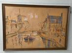 Gouache jaren 30-40 Kleindiep Dokkum!!, Ophalen of Verzenden