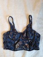 Urban Outfitters Crop Top Korset - Blauw Bloemen Maat M, Urban Outfitters, Ophalen of Verzenden, Blauw, Body of Korset