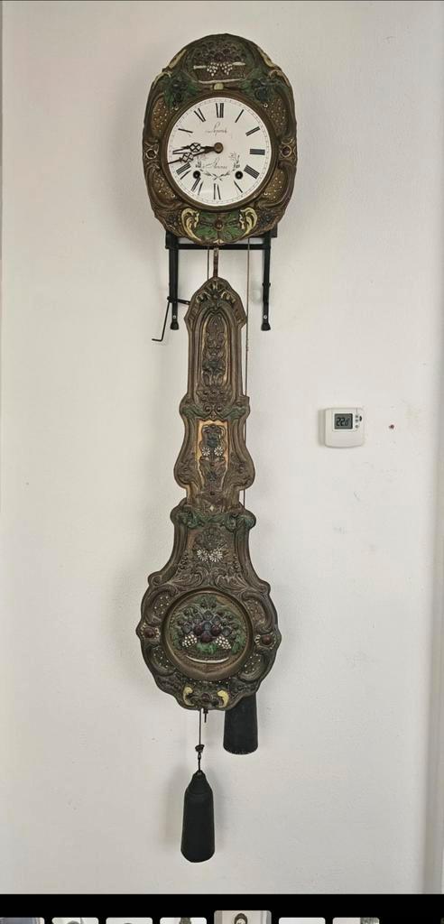 Antieke Franse Comtoise klok - Lepond à Rennes (19e eeuw), Antiek en Kunst, Antiek | Klokken, Ophalen