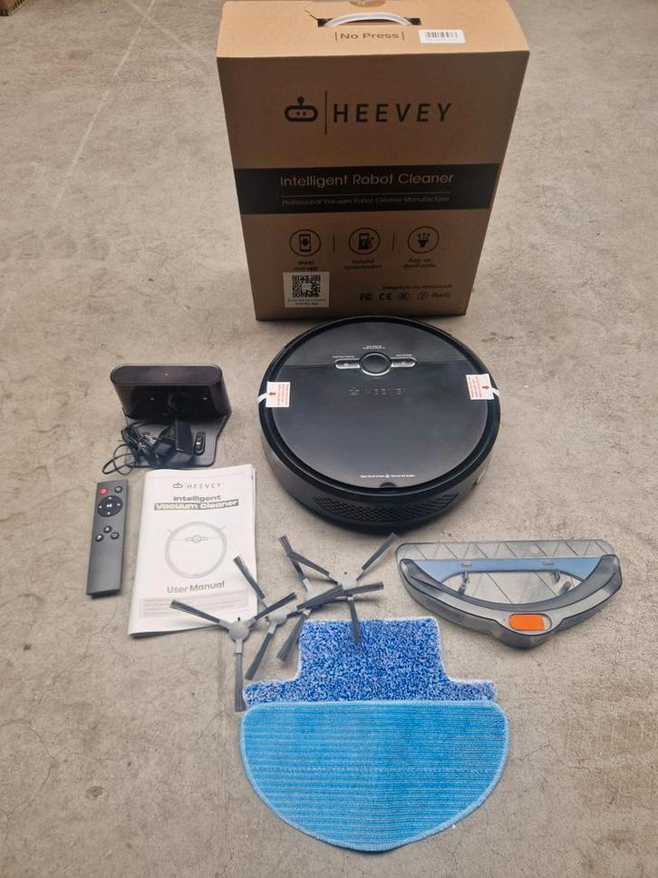 Heevey Robotstofzuiger met dweilfunctie Z.G.A.N., Witgoed en Apparatuur, Stofzuigers, Refurbished, Robotstofzuiger, Minder dan 1200 watt