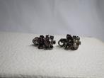 Vintage Paarse Kristal Oorknoppen, Overige materialen, Gebruikt, Met strass, Paars