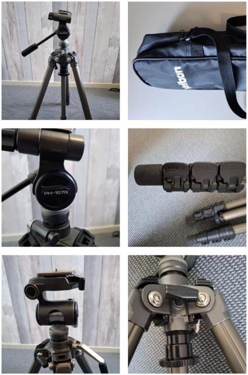 Velbon Sherpa 750 R/F statief – licht en stabiel, Audio, Tv en Foto, Fotografie | Statieven en Balhoofden, Gebruikt, Driepoot